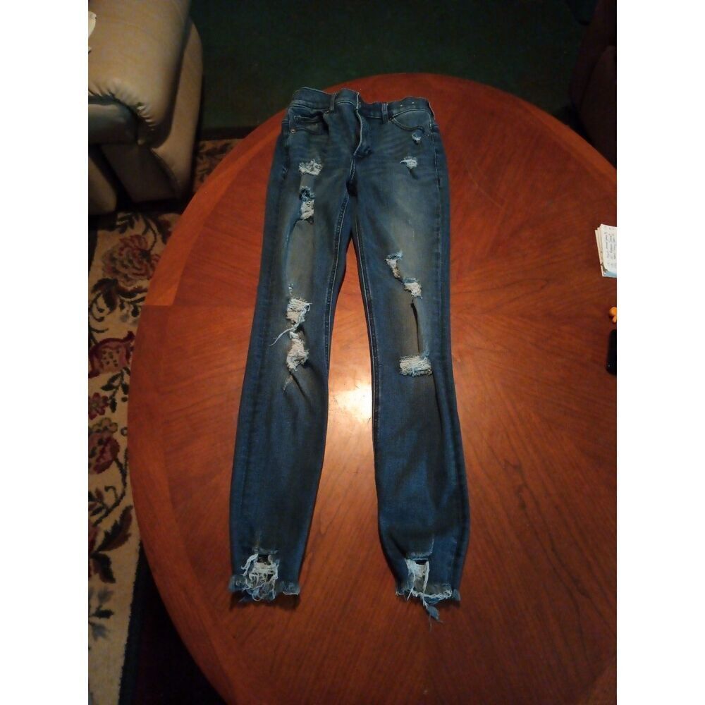 (1094) Express Distressed Jeans - Size: 0Reg